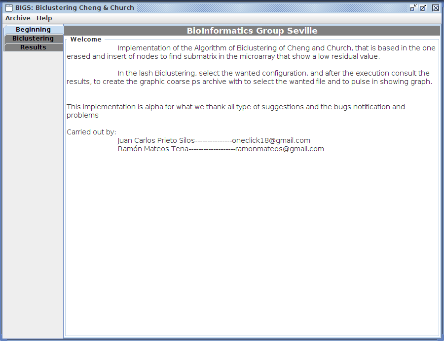 Biclustering Cheng & Church